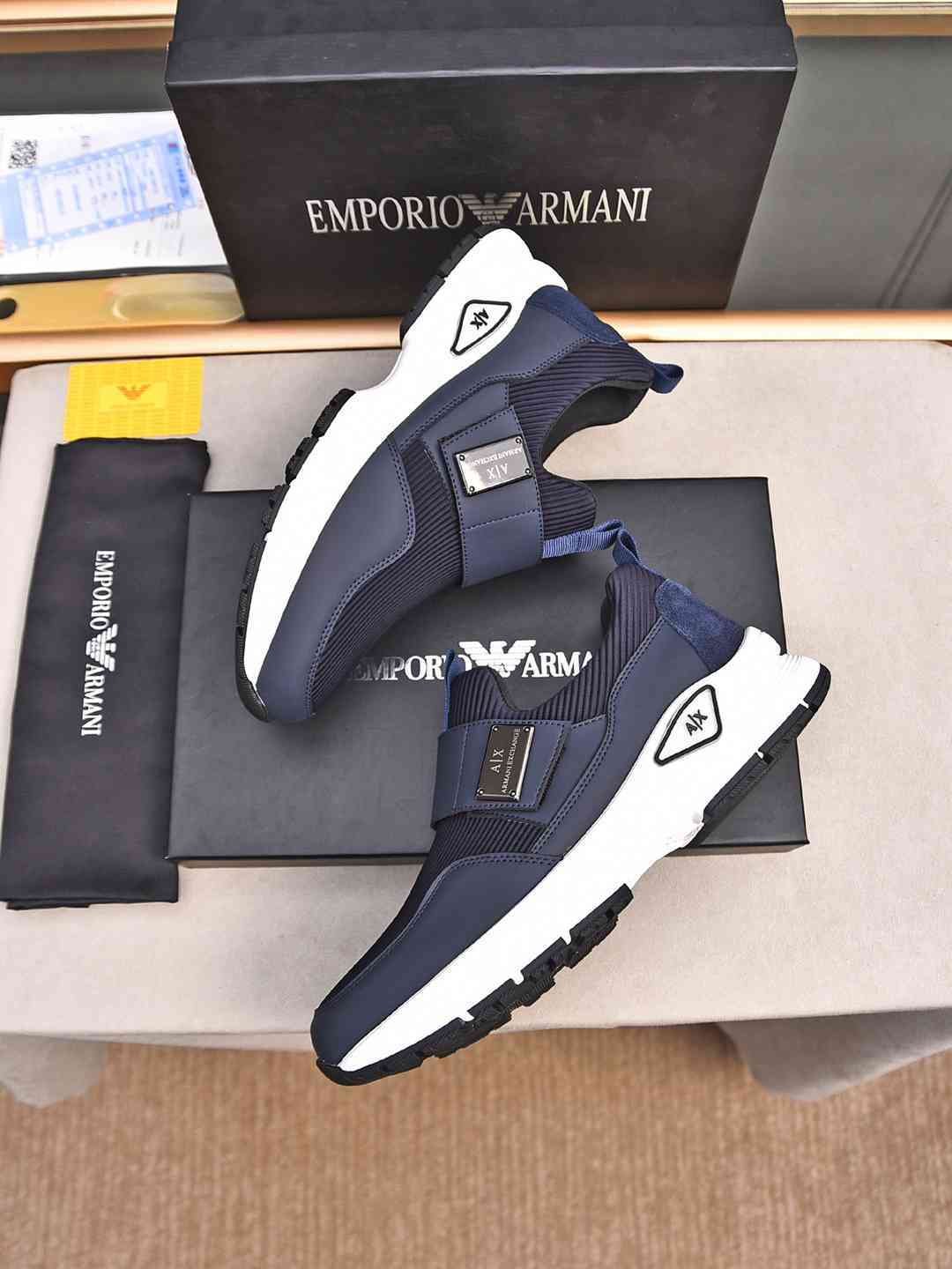 Armani Leather Designer Sneakers Colorway 14 1308240-14