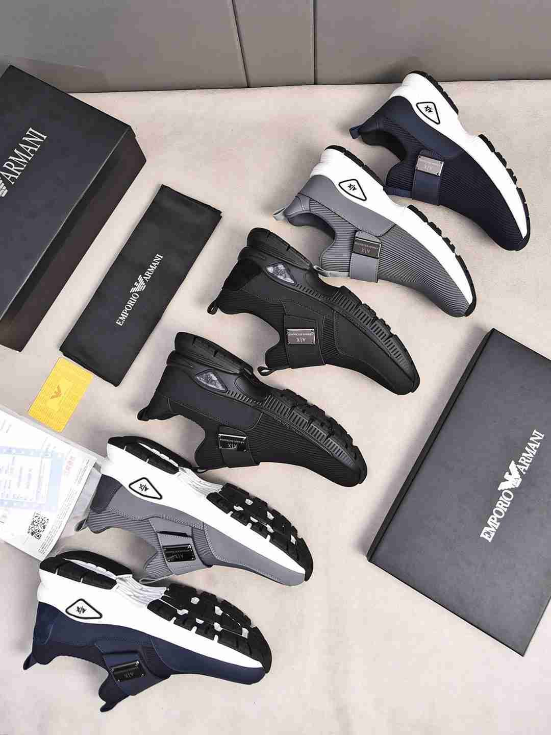 Armani Leather Designer Sneakers Colorway 14 1308240-14