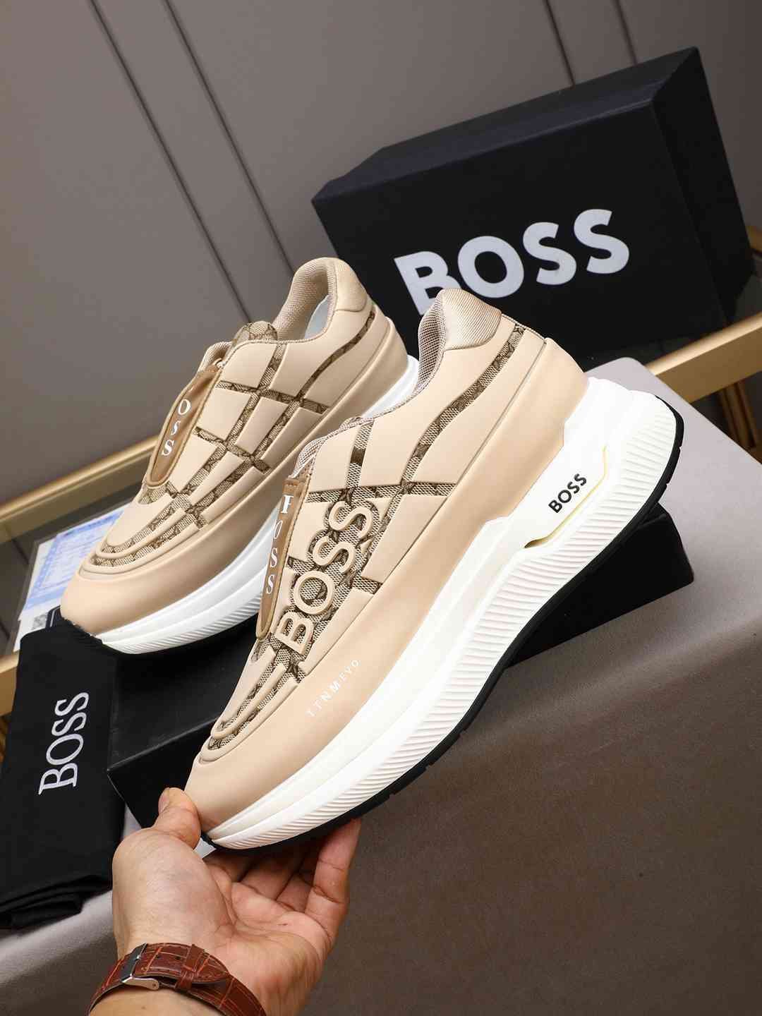 Boss Men’s Leather Sneakers Colorway 7 1308260-7