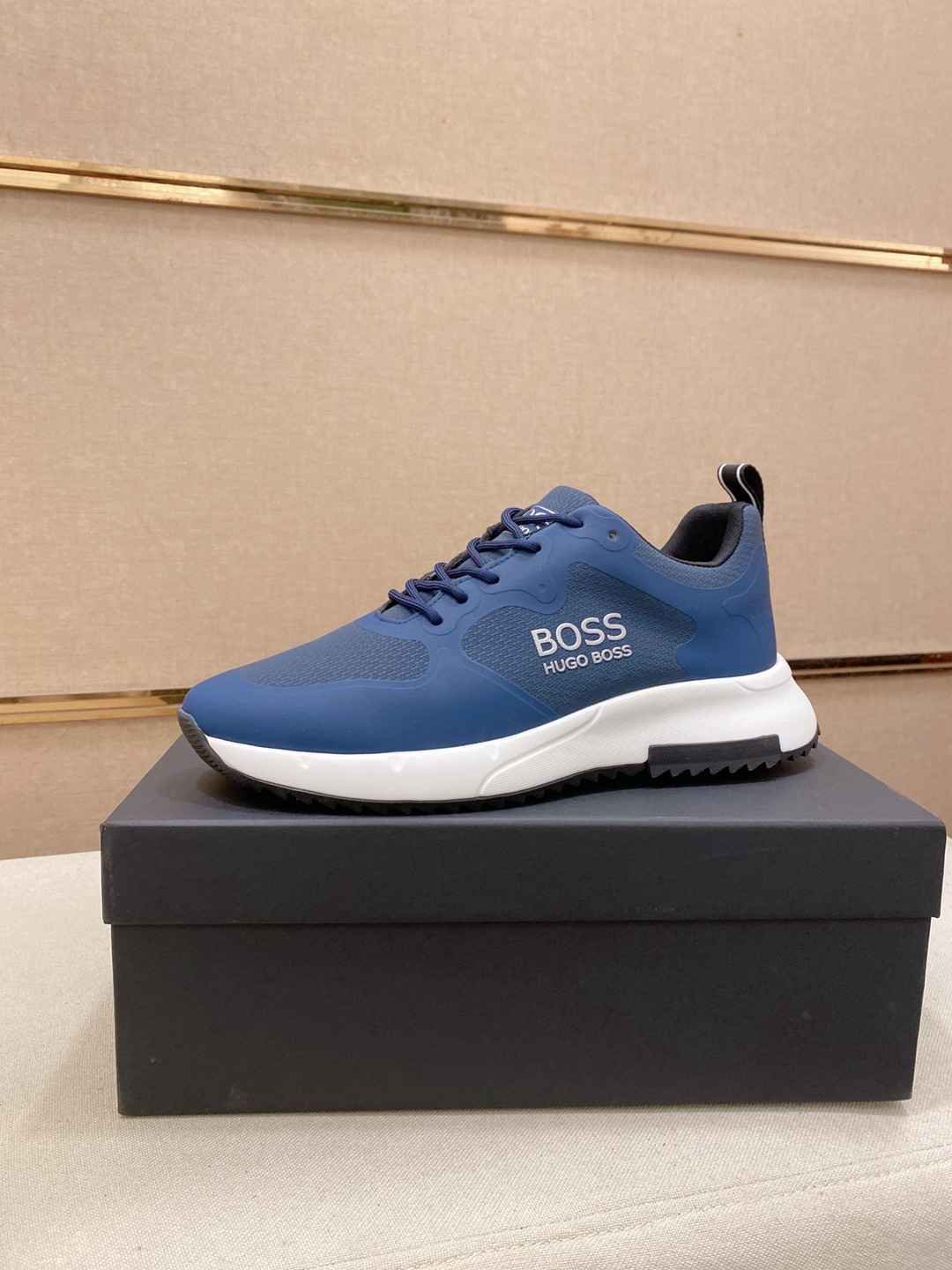 Boss Men's Leather Casual Sneakers Colorway 1 1728240-1