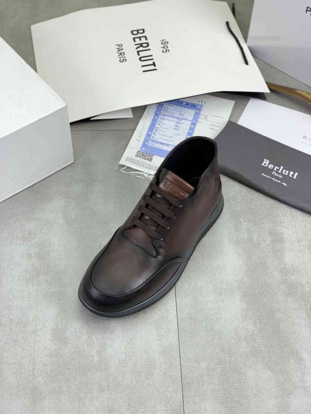 Brunello Cucinelli Men’s Berluti TPU High-Top Sneakers Colorway 4 1081480-4