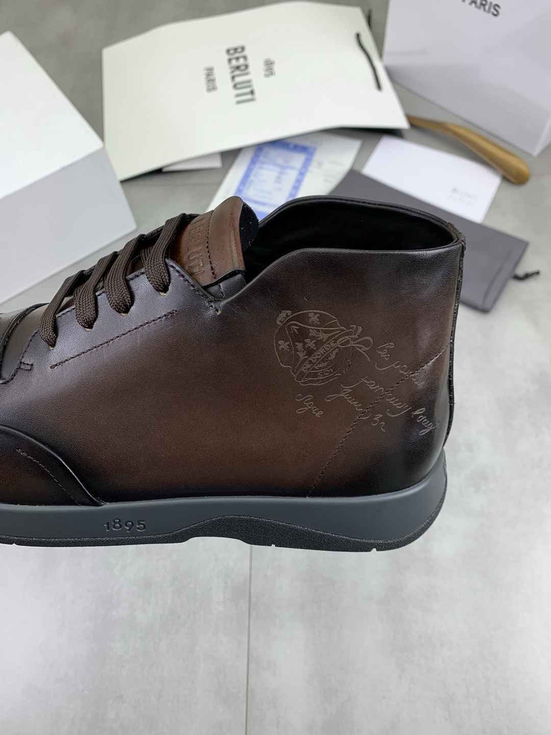 Brunello Cucinelli Men’s Berluti TPU High-Top Sneakers Colorway 4 1081480-4