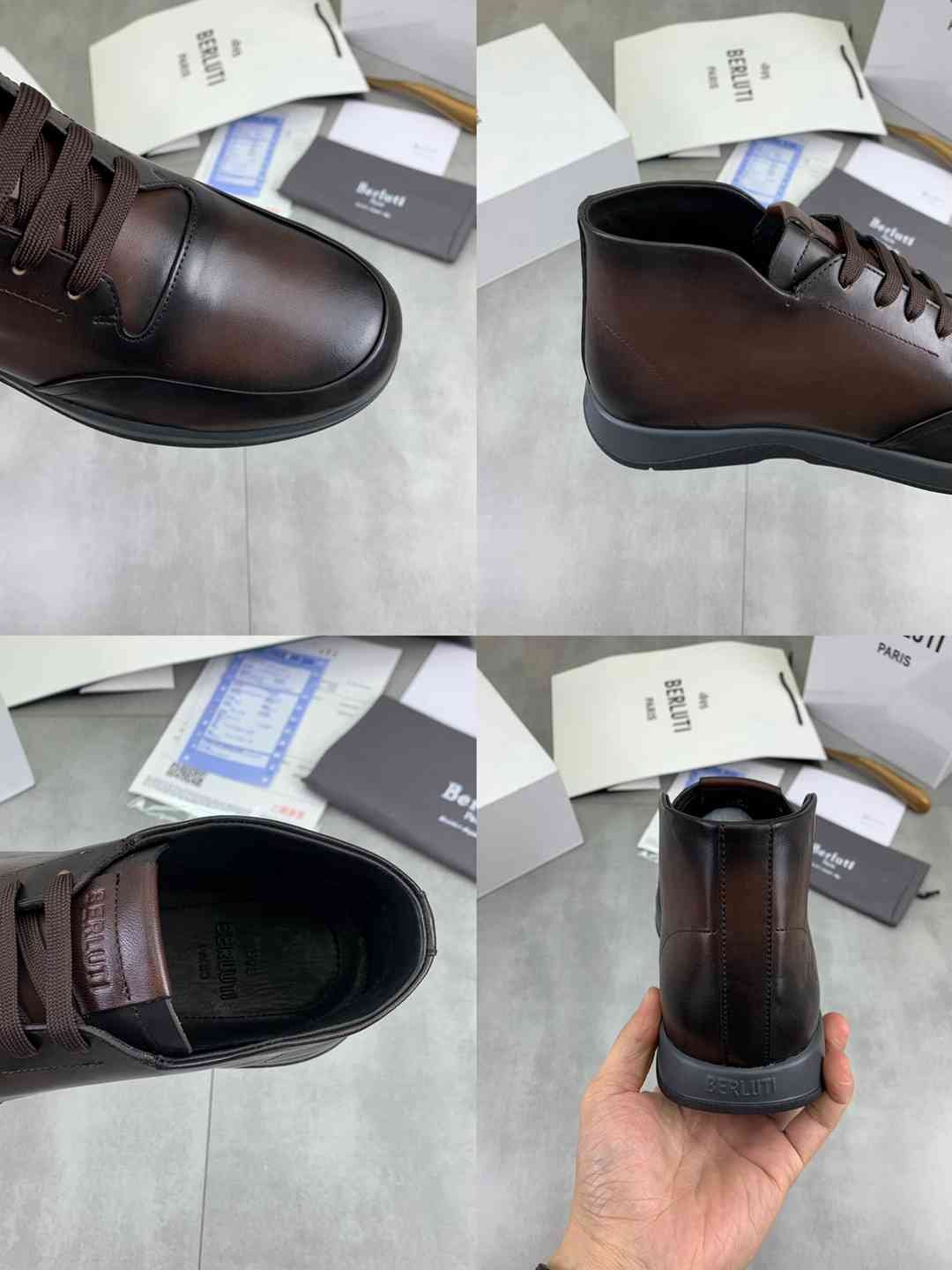Brunello Cucinelli Men’s Berluti TPU High-Top Sneakers Colorway 4 1081480-4