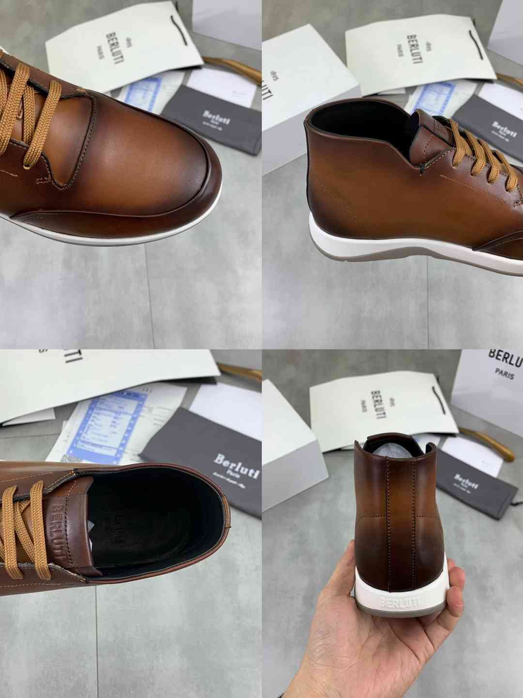 Brunello Cucinelli Men’s Berluti TPU High-Top Sneakers Colorway 2 1081480-2