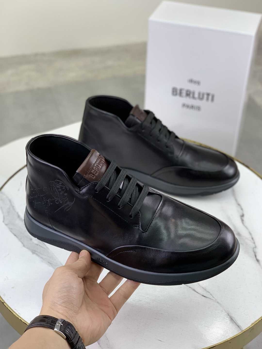 Brunello Cucinelli Men’s Berluti TPU High-Top Sneakers 1081480