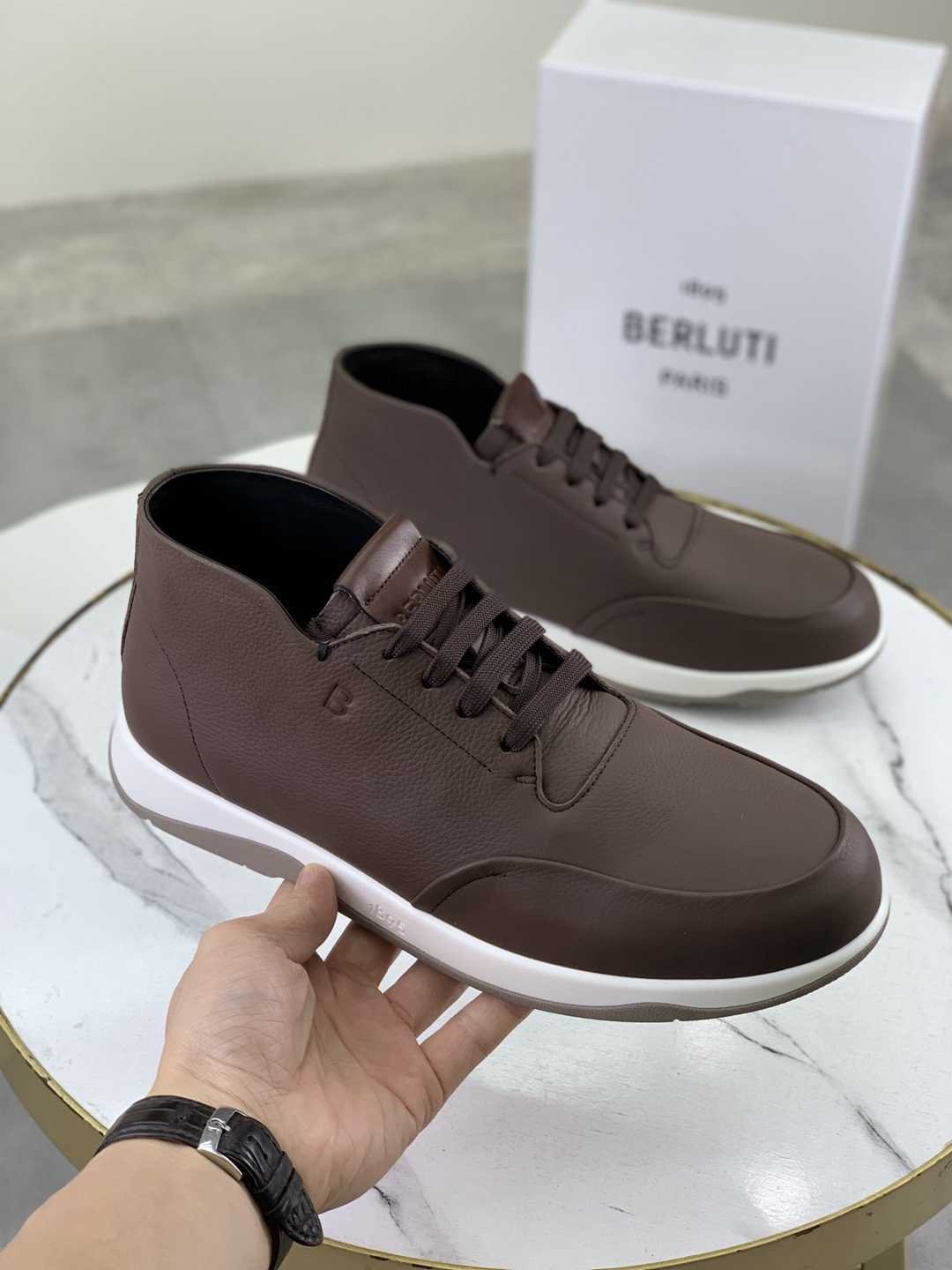 Brunello Cucinelli Men’s Berluti TPU High-Top Sneakers Colorway 4 1081460-4