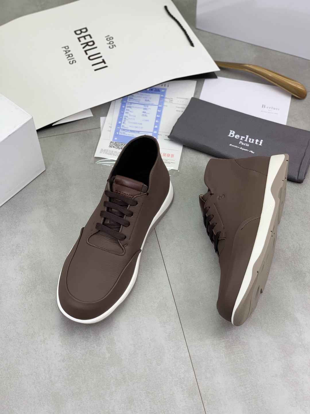 Brunello Cucinelli Men’s Berluti TPU High-Top Sneakers Colorway 4 1081460-4
