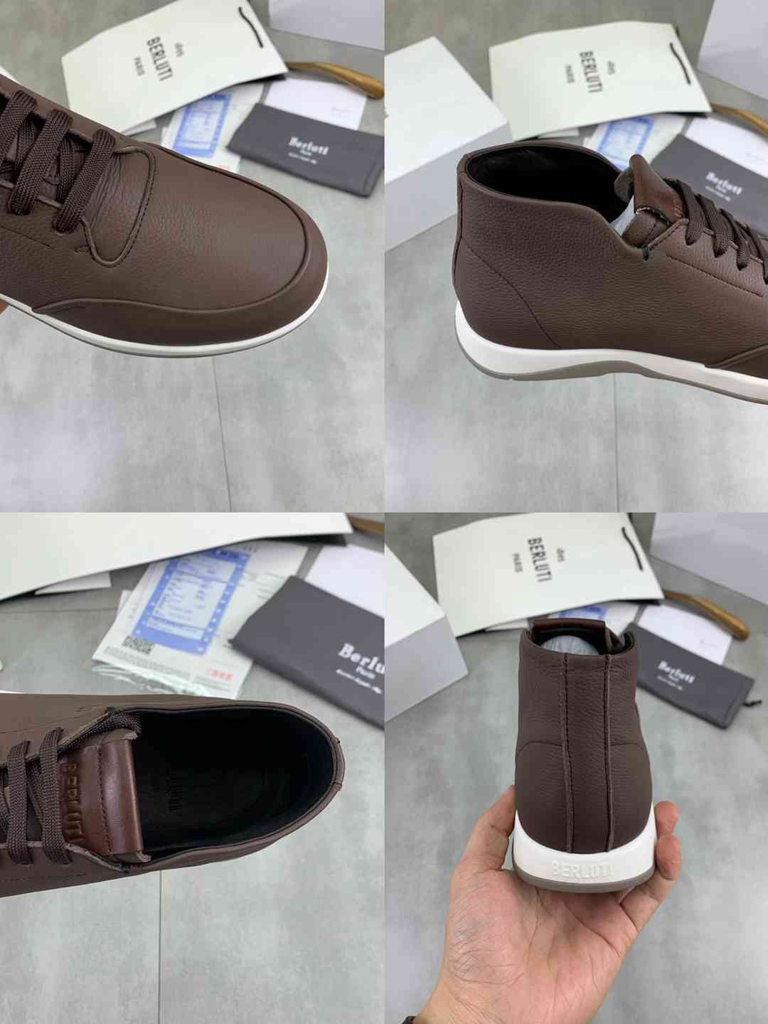 Brunello Cucinelli Men’s Berluti TPU High-Top Sneakers Colorway 4 1081460-4