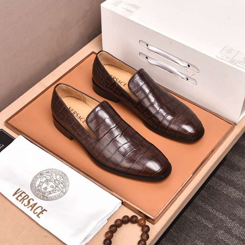 Versace Men's Leather Dress Shoes Colorway 3 1190280-3