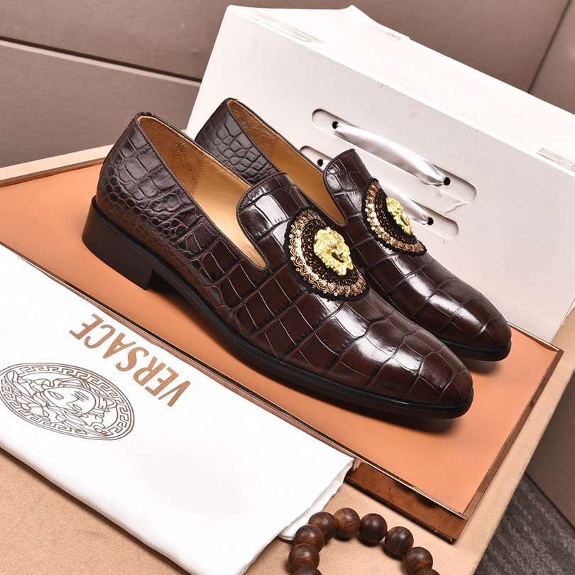 Versace Men’s Leather Dress Shoes Colorway 1 1190280-1