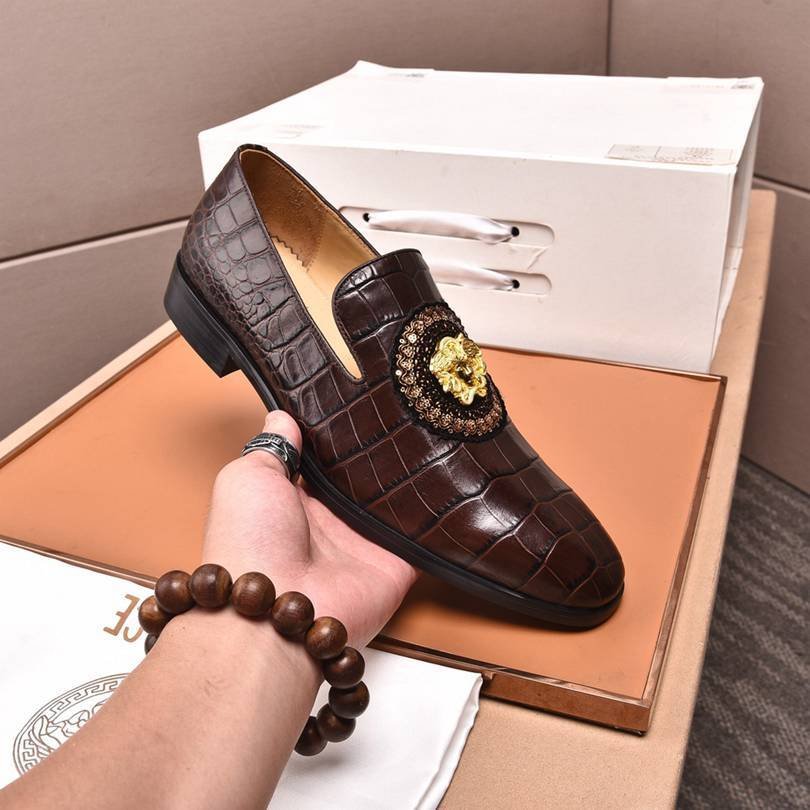 Versace Men’s Leather Dress Shoes Colorway 1 1190280-1