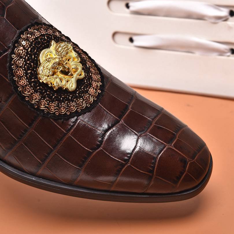 Versace Men’s Leather Dress Shoes Colorway 1 1190280-1