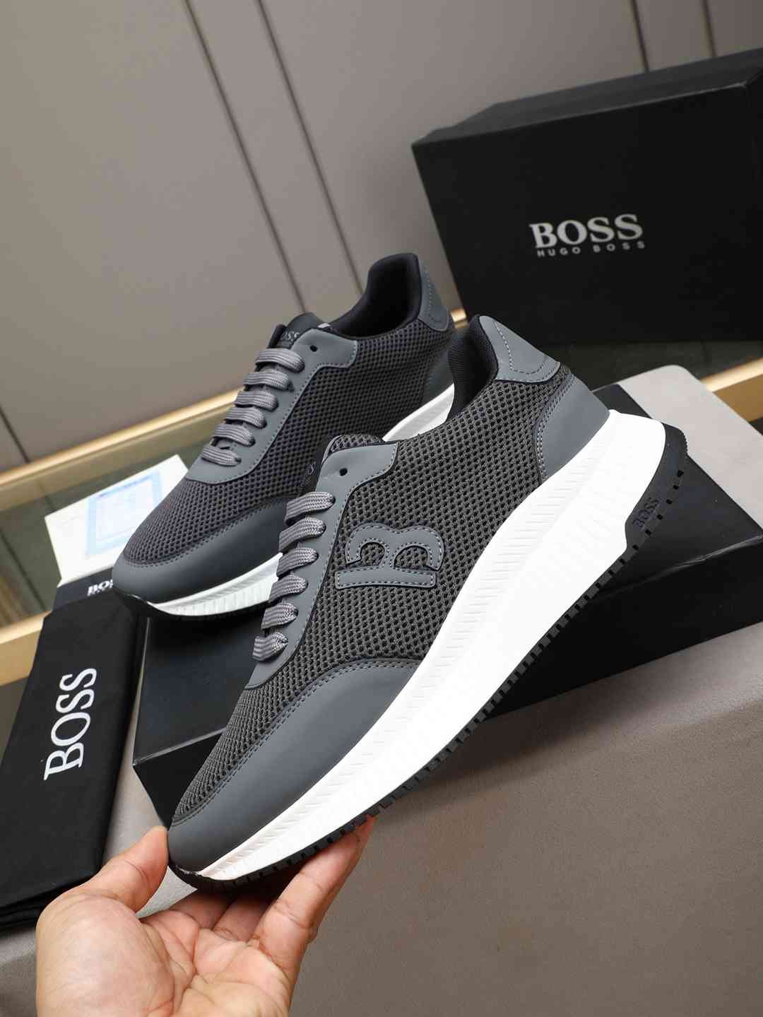 Boss Leather Designer Sneakers Colorway 19 1308240-19