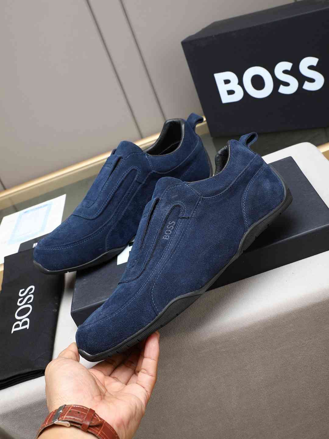 Boss Men’s Leather Casual Sneakers Colorway 18 1308250-18