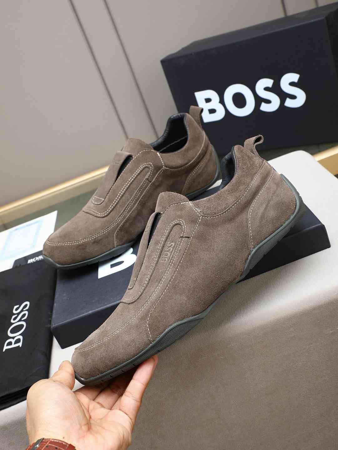 Boss Men’s Leather Casual Sneakers Colorway 16 1308250-16
