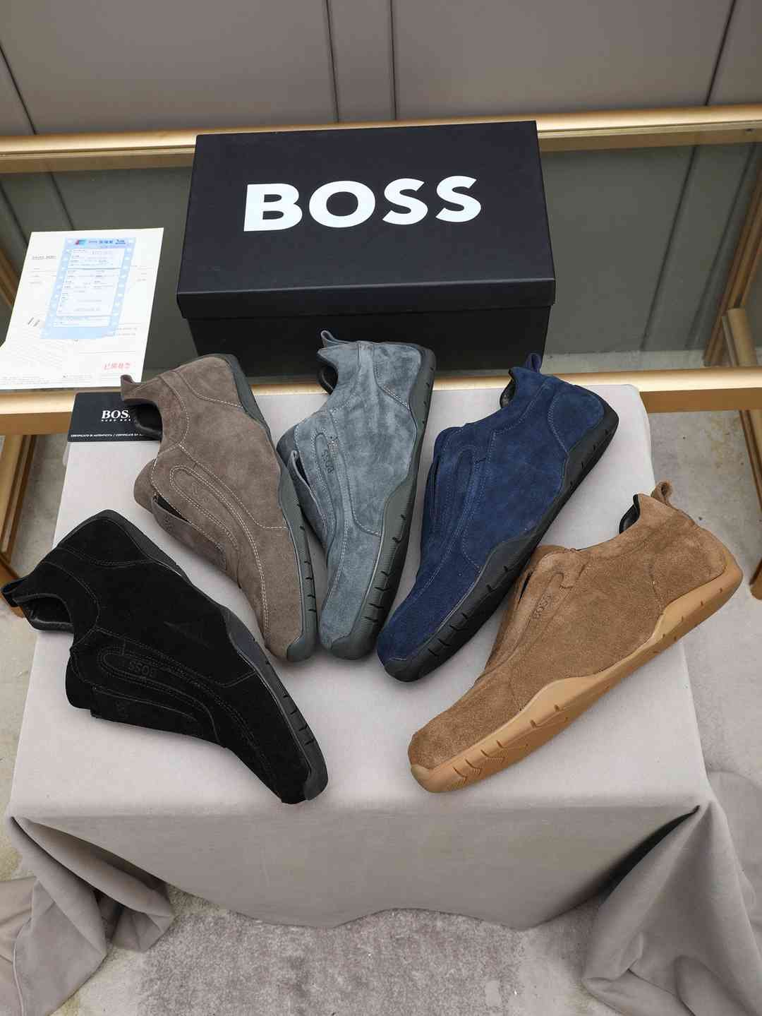 Boss Men’s Leather Casual Sneakers Colorway 14 1308250-14