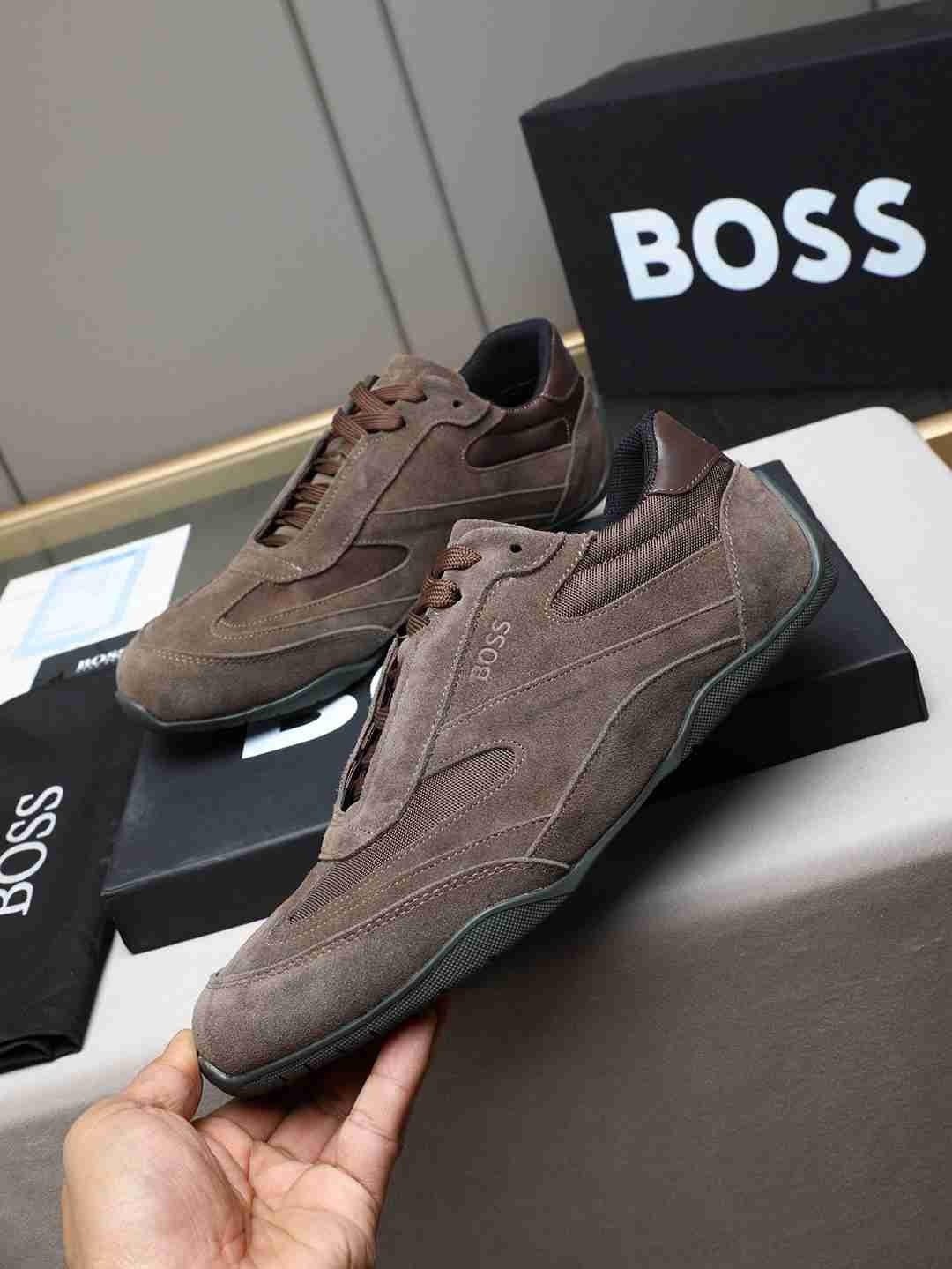 Boss Men’s Leather Casual Sneakers Colorway 13 1308250-13