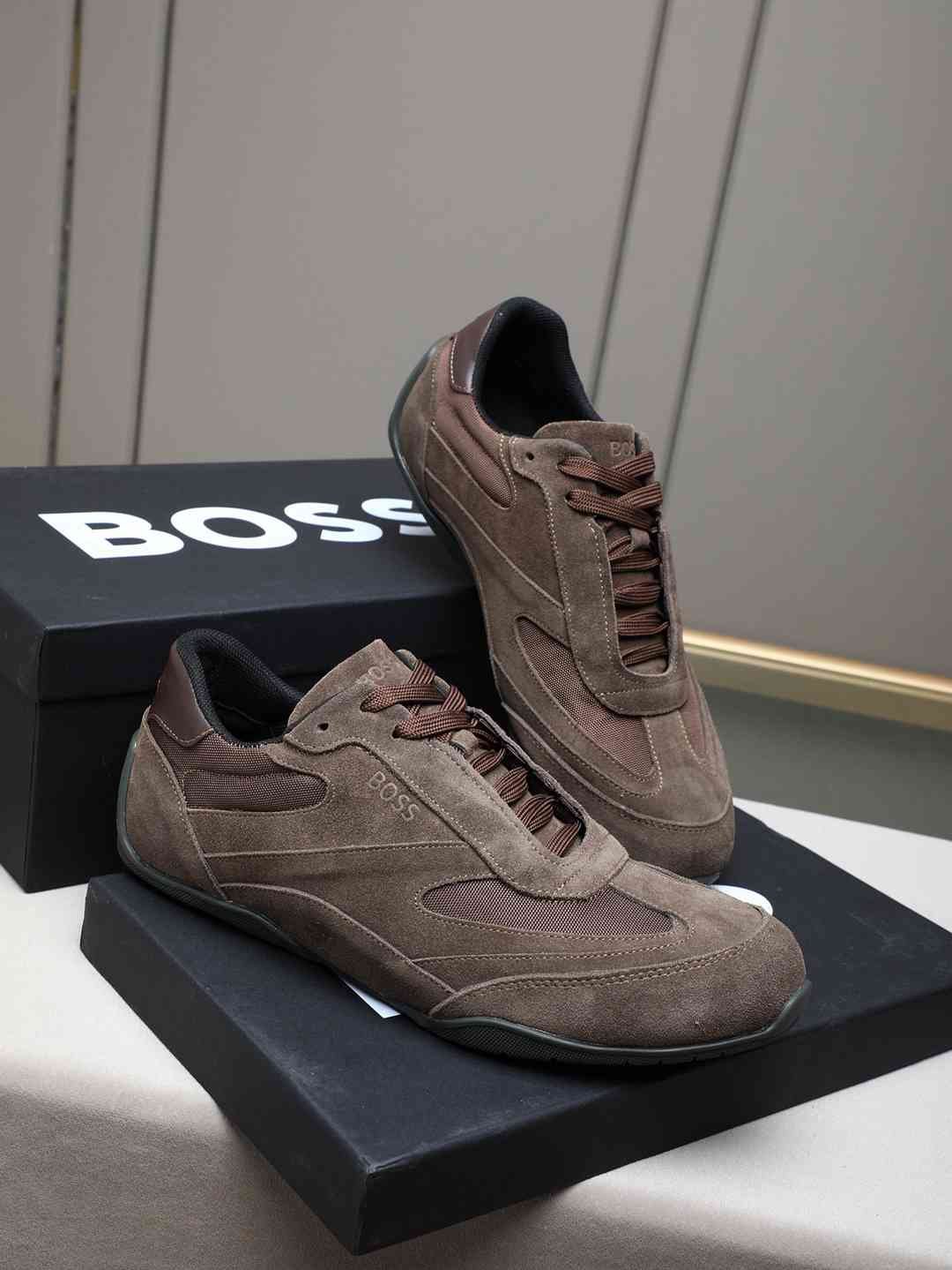 Boss Men’s Leather Casual Sneakers Colorway 13 1308250-13
