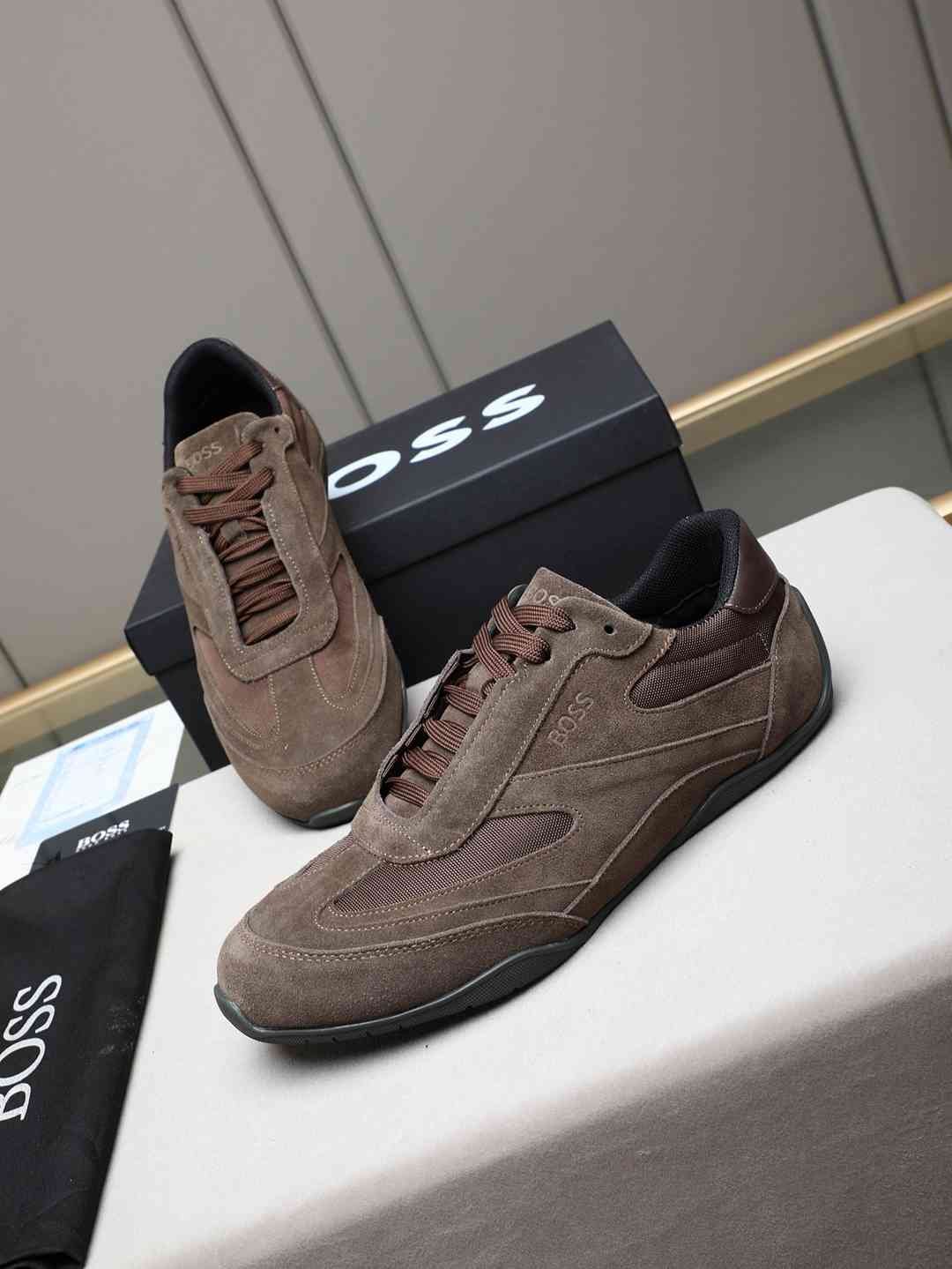 Boss Men’s Leather Casual Sneakers Colorway 13 1308250-13
