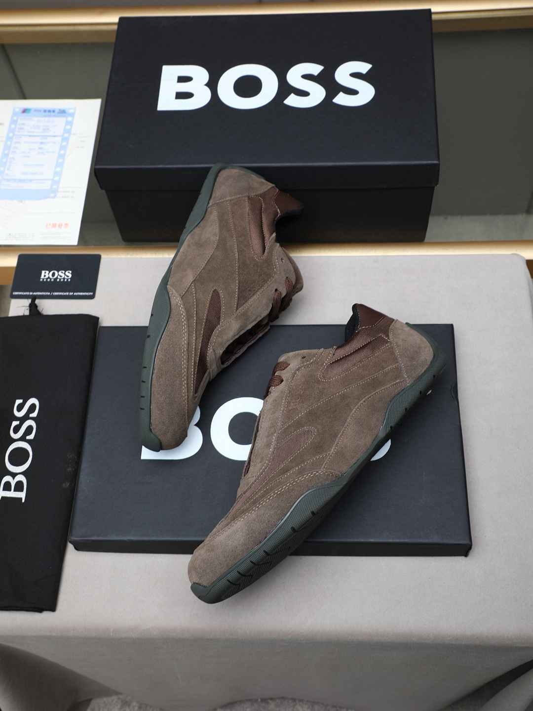 Boss Men’s Leather Casual Sneakers Colorway 13 1308250-13