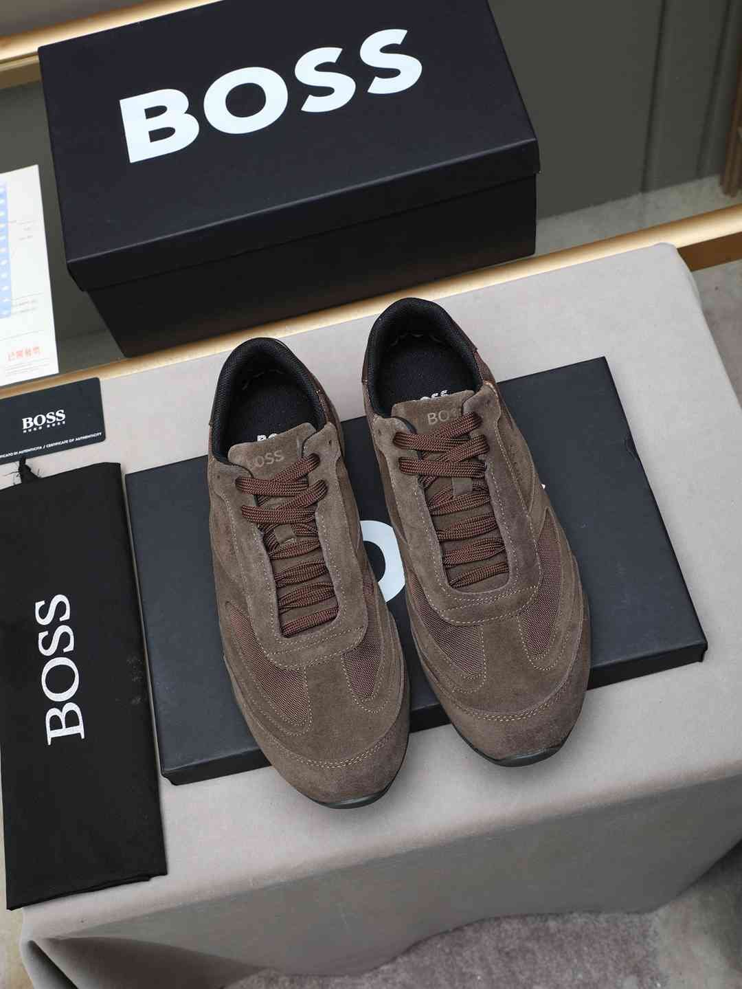 Boss Men’s Leather Casual Sneakers Colorway 13 1308250-13