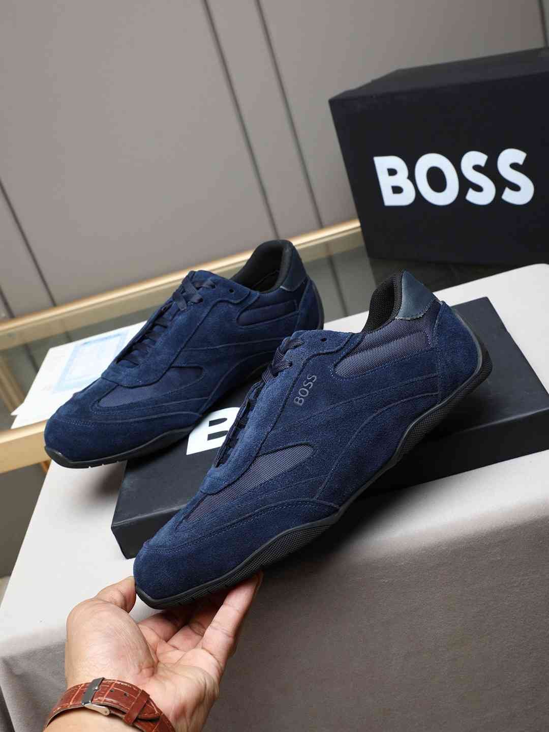 Boss Men’s Leather Casual Sneakers Colorway 12 1308250-12