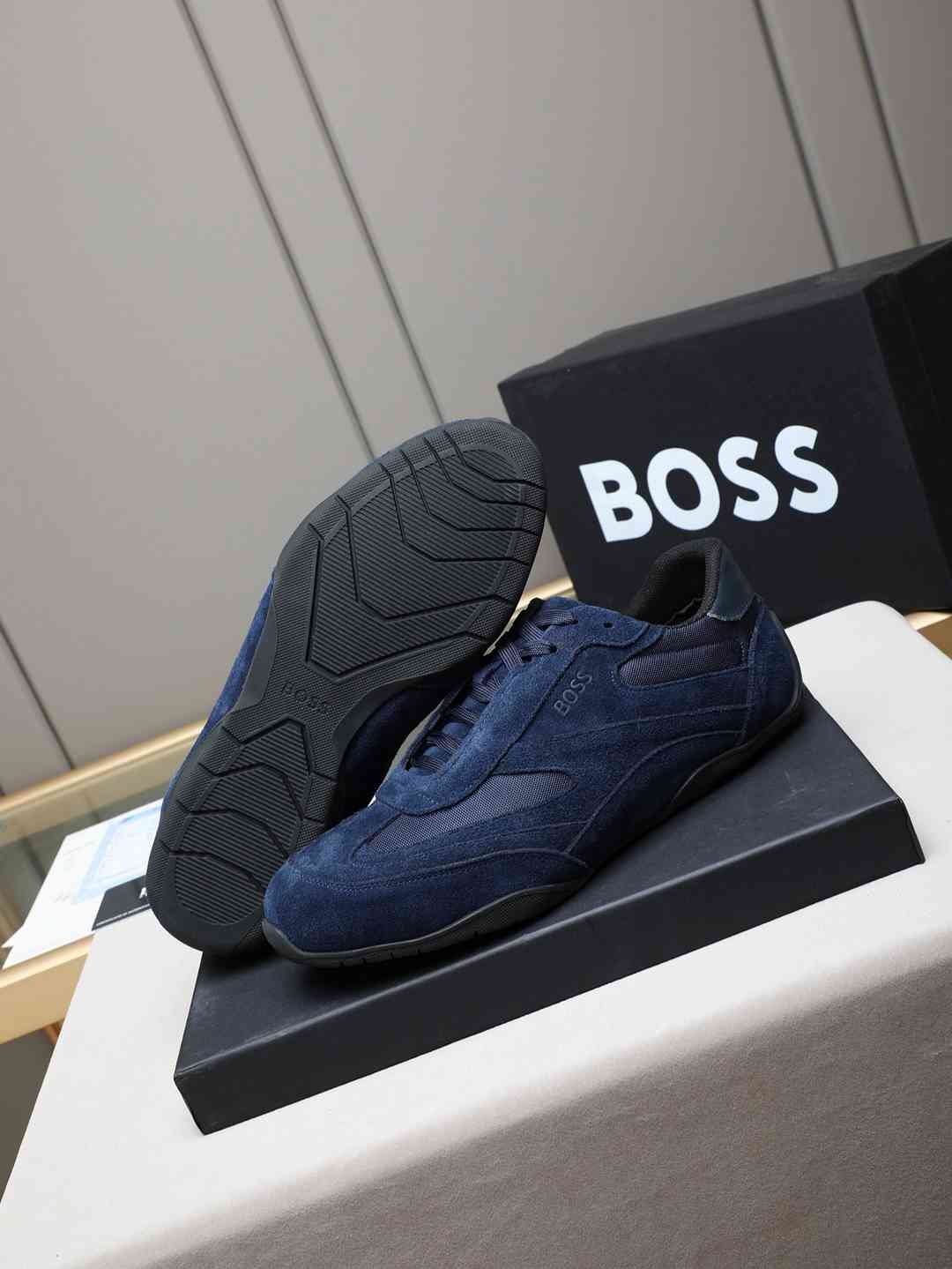 Boss Men’s Leather Casual Sneakers Colorway 12 1308250-12