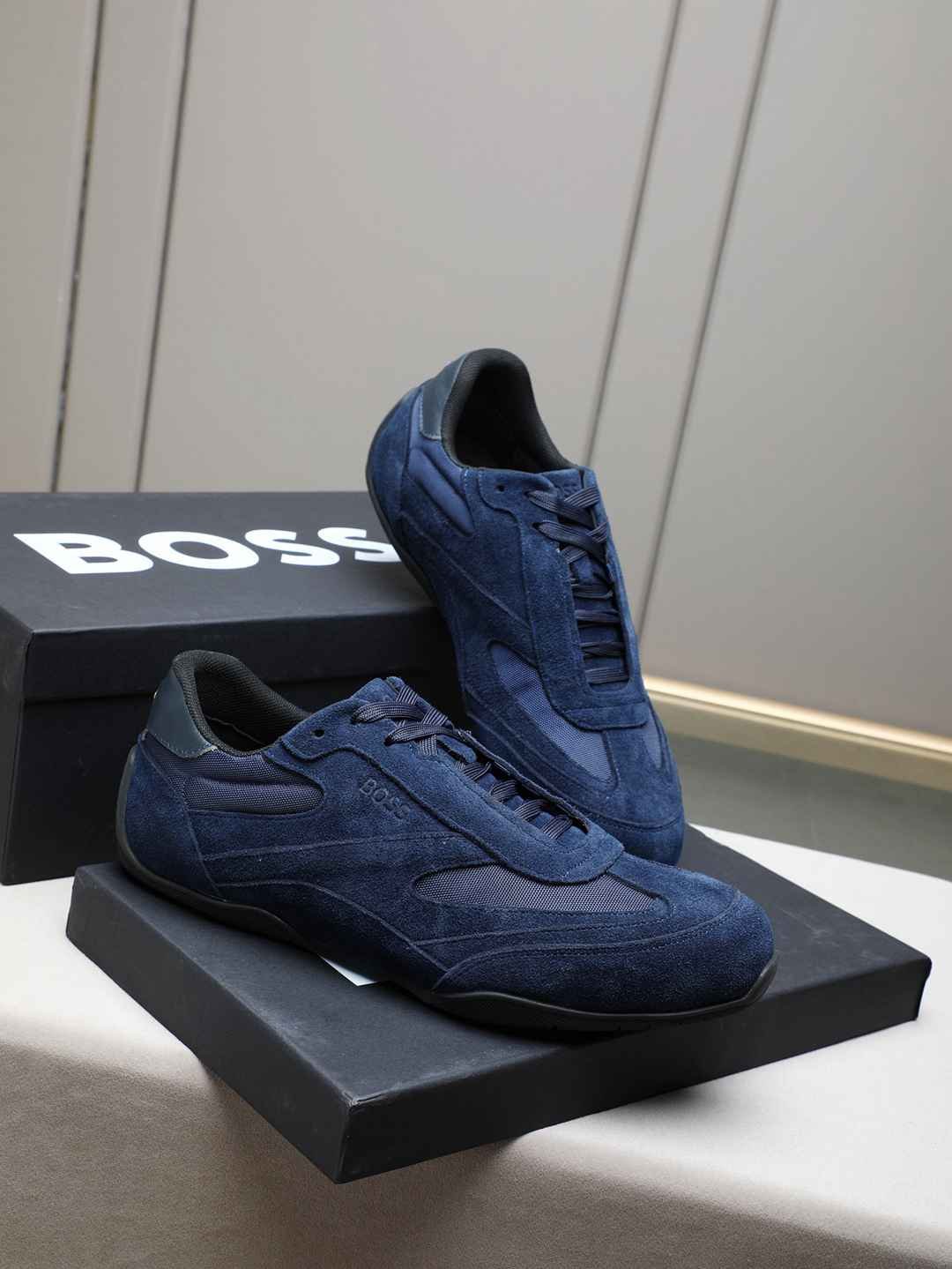 Boss Men’s Leather Casual Sneakers Colorway 12 1308250-12