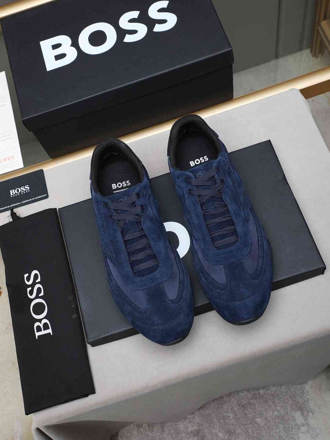 Boss Men’s Leather Casual Sneakers Colorway 12 1308250-12