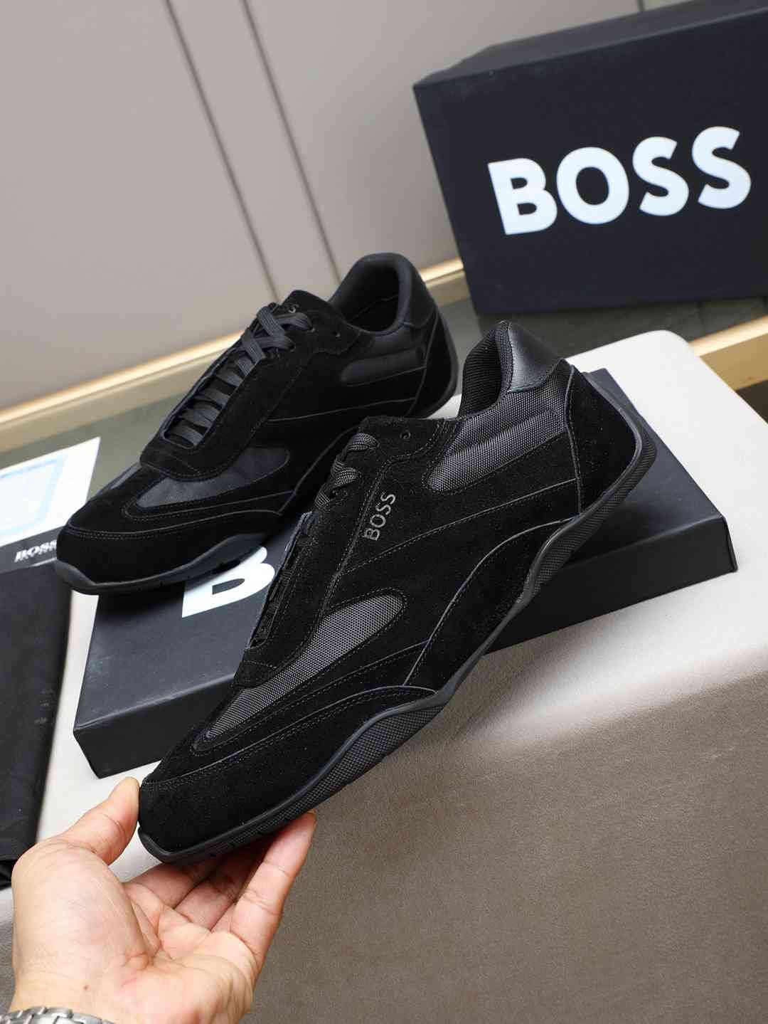 Boss Men’s Leather Casual Sneakers Colorway 11 1308250-11