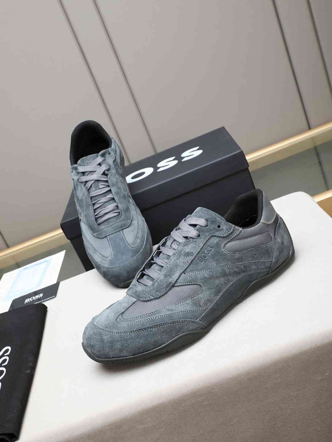 Boss Men’s Leather Casual Sneakers Colorway 10 1308250-10