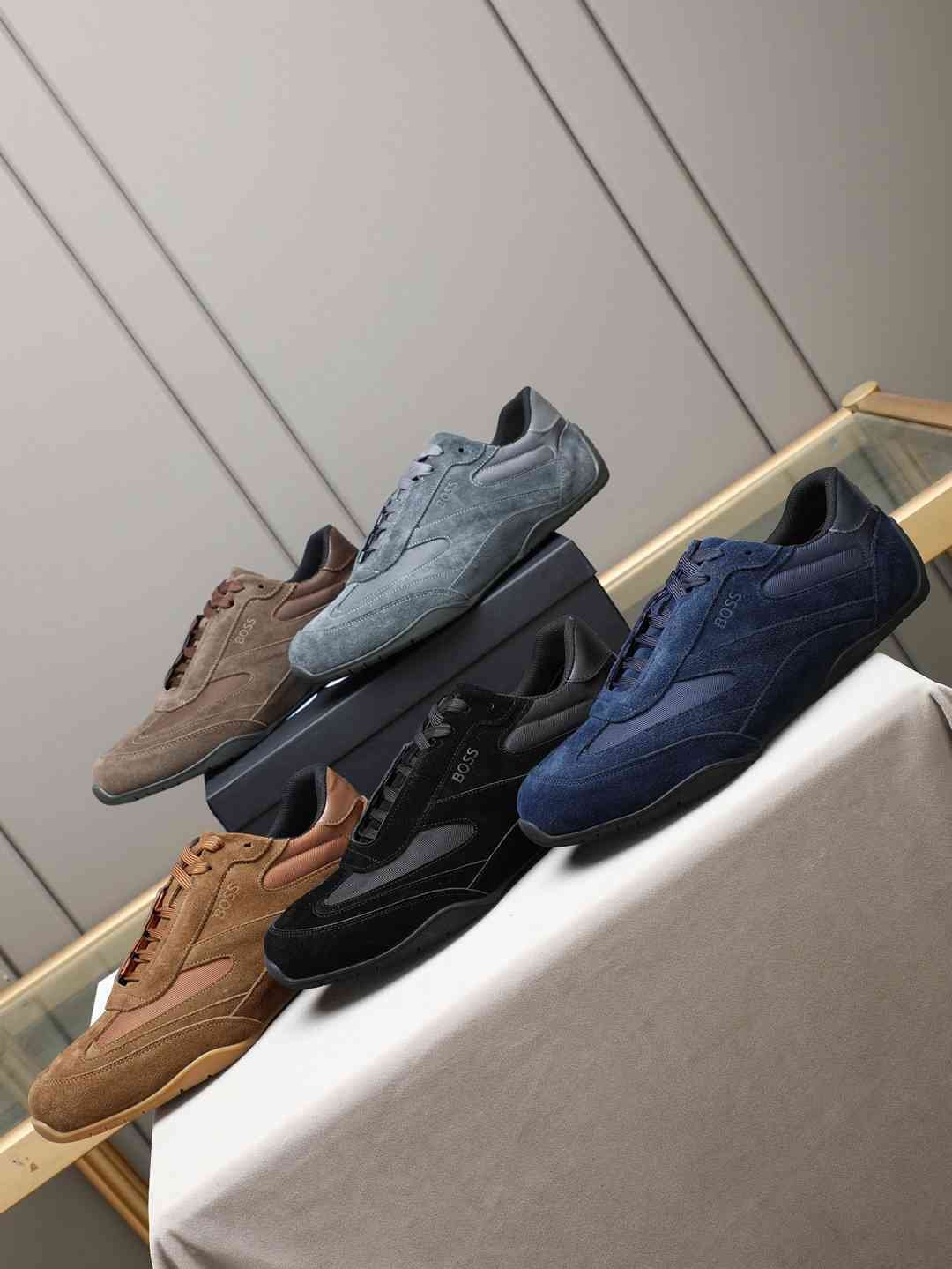 Boss Men’s Leather Casual Sneakers Colorway 10 1308250-10