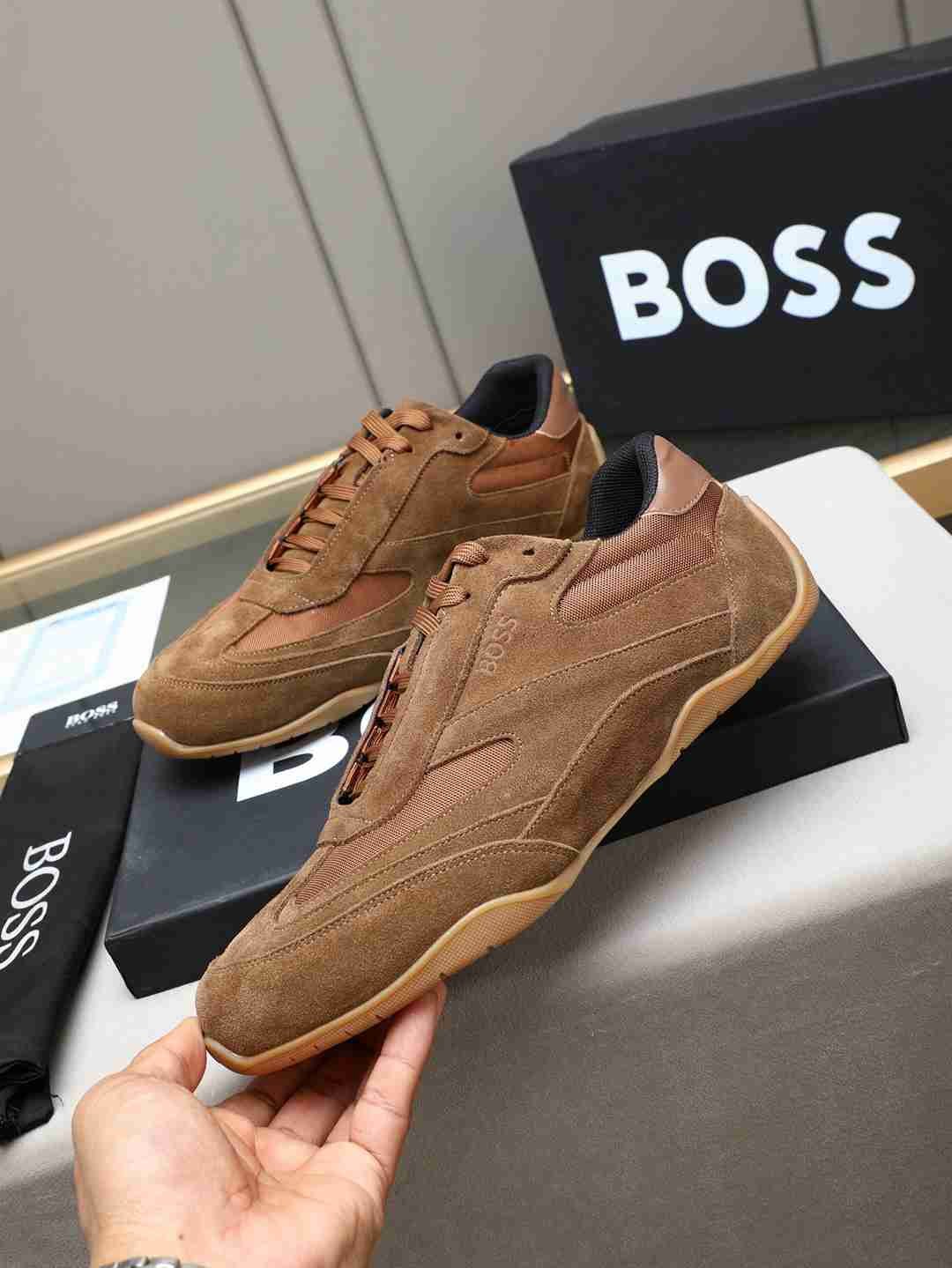 Boss Men’s Leather Casual Sneakers Colorway 9 1308250-9