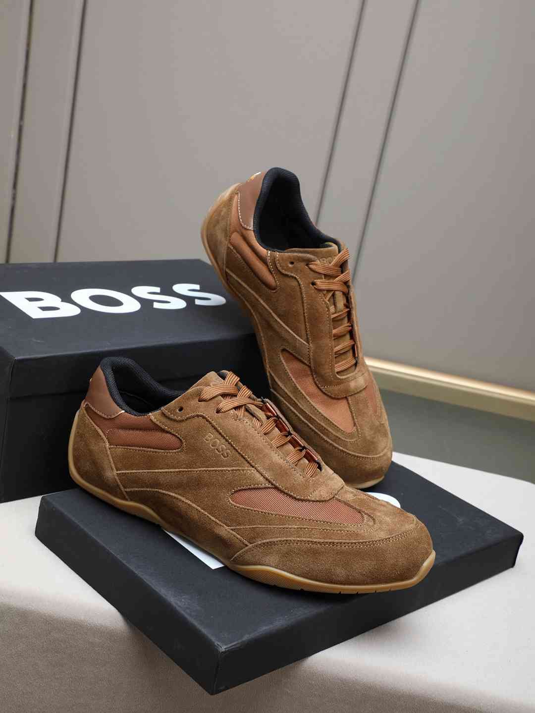 Boss Men’s Leather Casual Sneakers Colorway 9 1308250-9