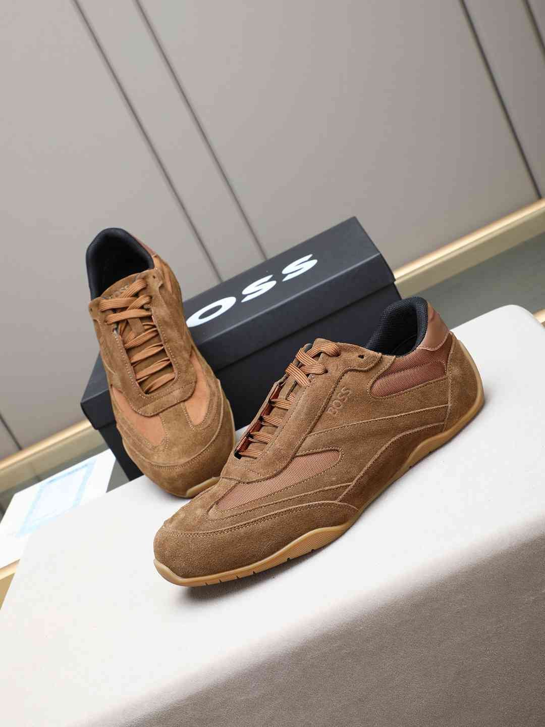 Boss Men’s Leather Casual Sneakers Colorway 9 1308250-9