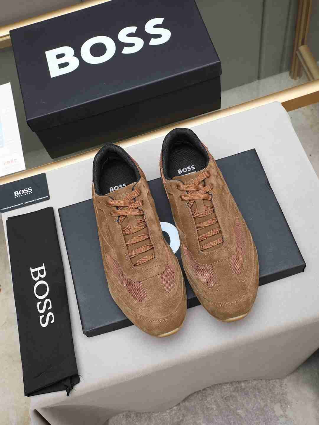 Boss Men’s Leather Casual Sneakers Colorway 9 1308250-9