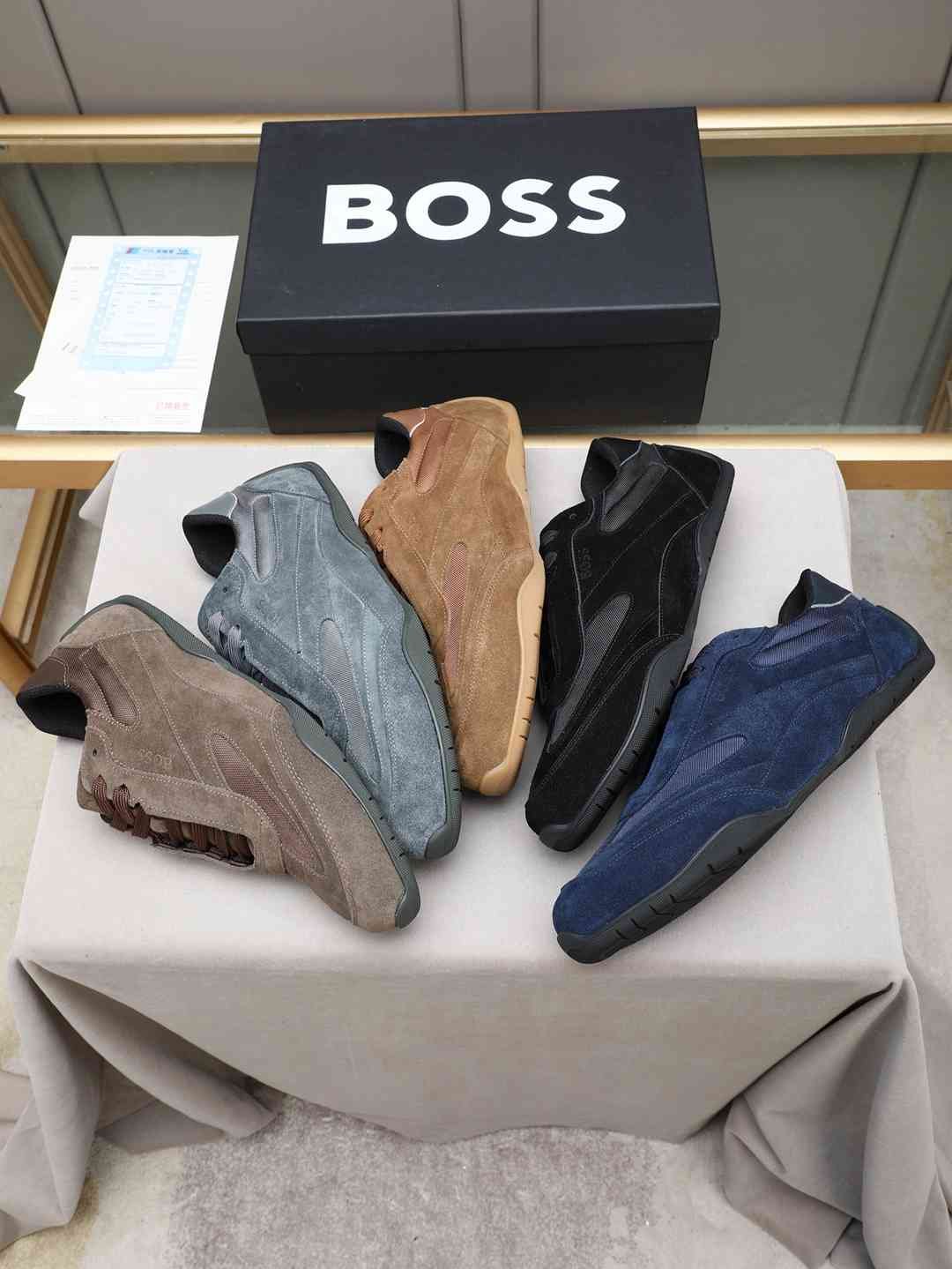 Boss Men’s Leather Casual Sneakers Colorway 9 1308250-9