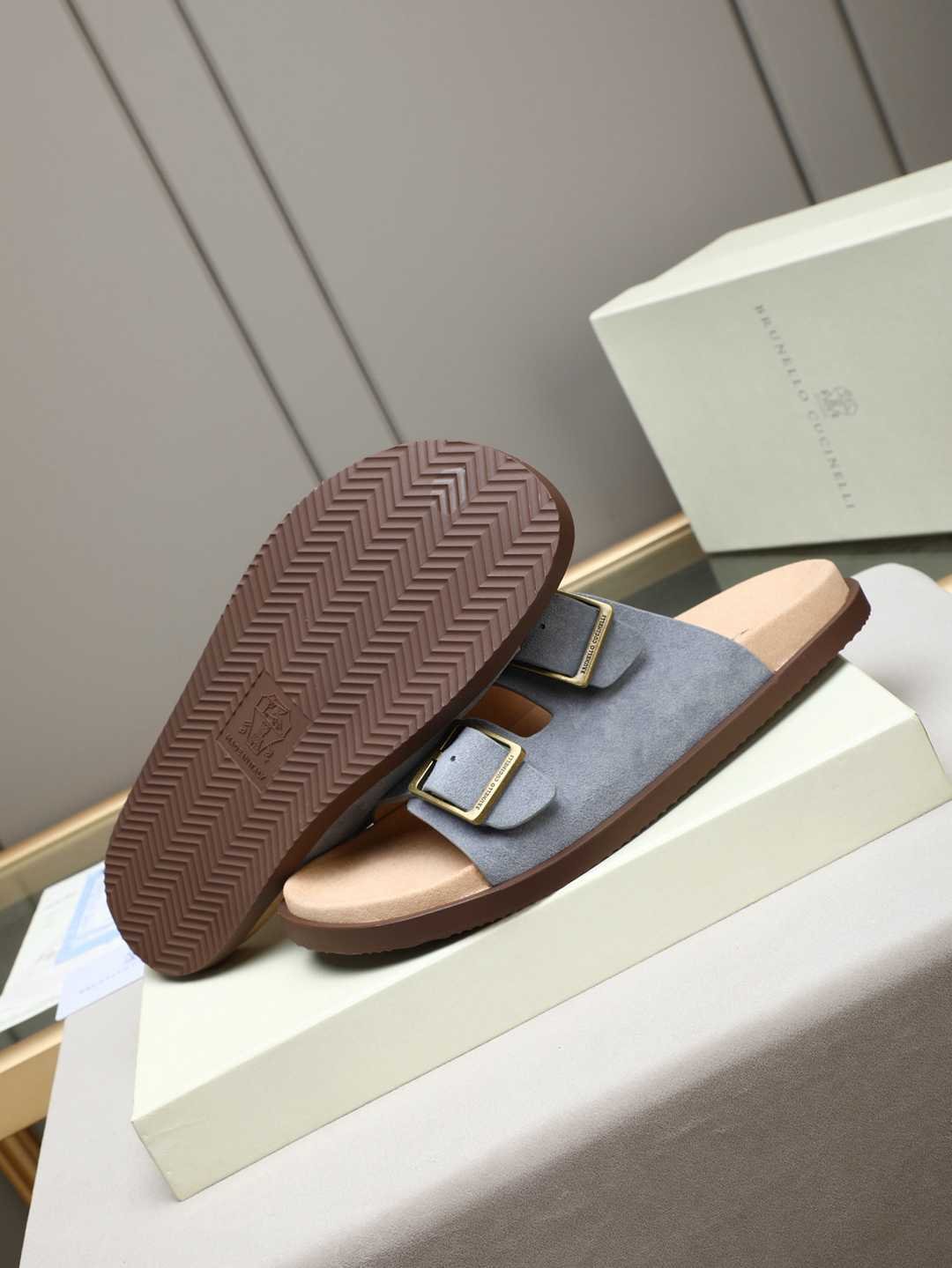 Brunello Cucinelli Men’s Brunello Cucinelli Slides Colorway 10 1308190-10