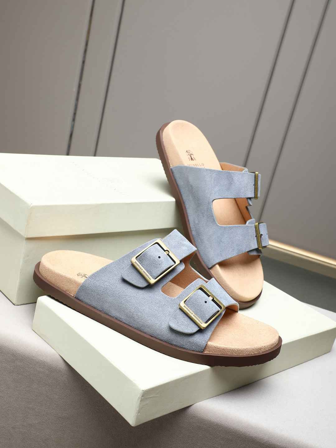 Brunello Cucinelli Men’s Brunello Cucinelli Slides Colorway 10 1308190-10