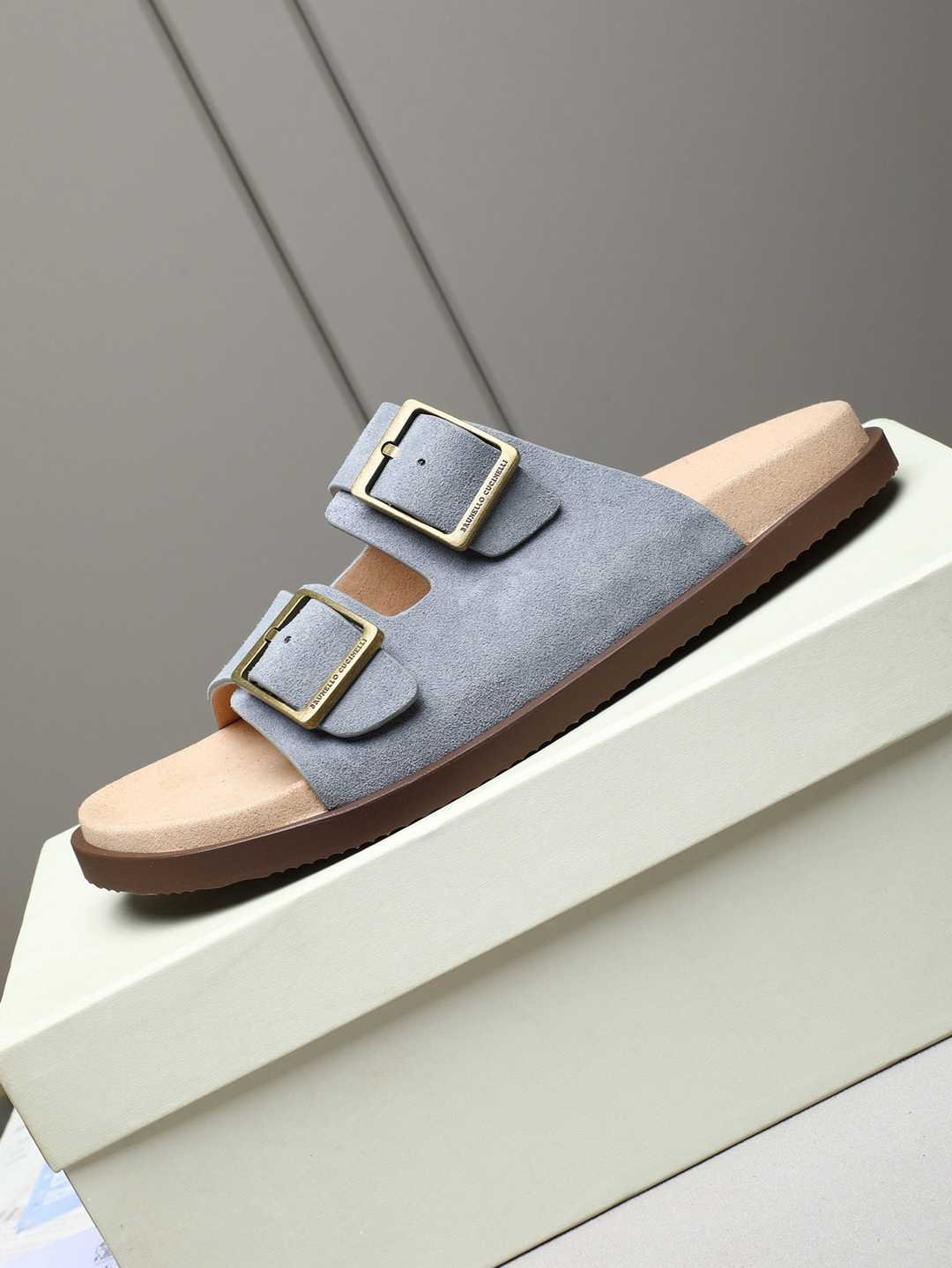 Brunello Cucinelli Men’s Brunello Cucinelli Slides Colorway 10 1308190-10