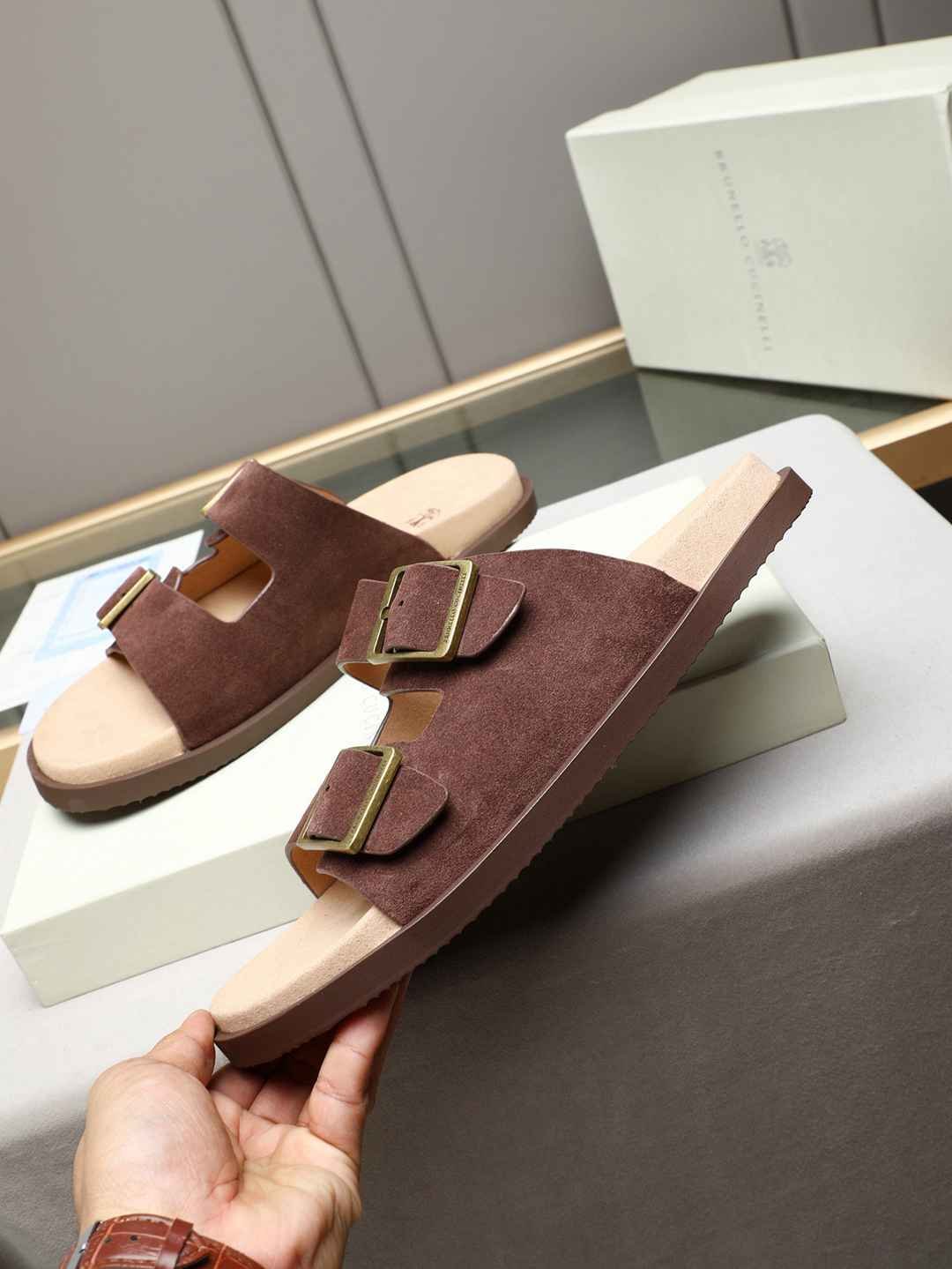 Brunello Cucinelli Men’s Brunello Cucinelli Slides Colorway 9 1308190-9