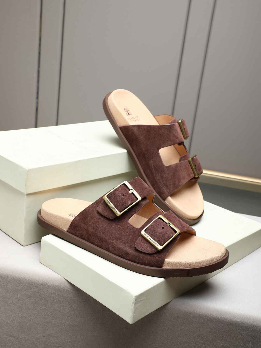 Brunello Cucinelli Men’s Brunello Cucinelli Slides Colorway 9 1308190-9