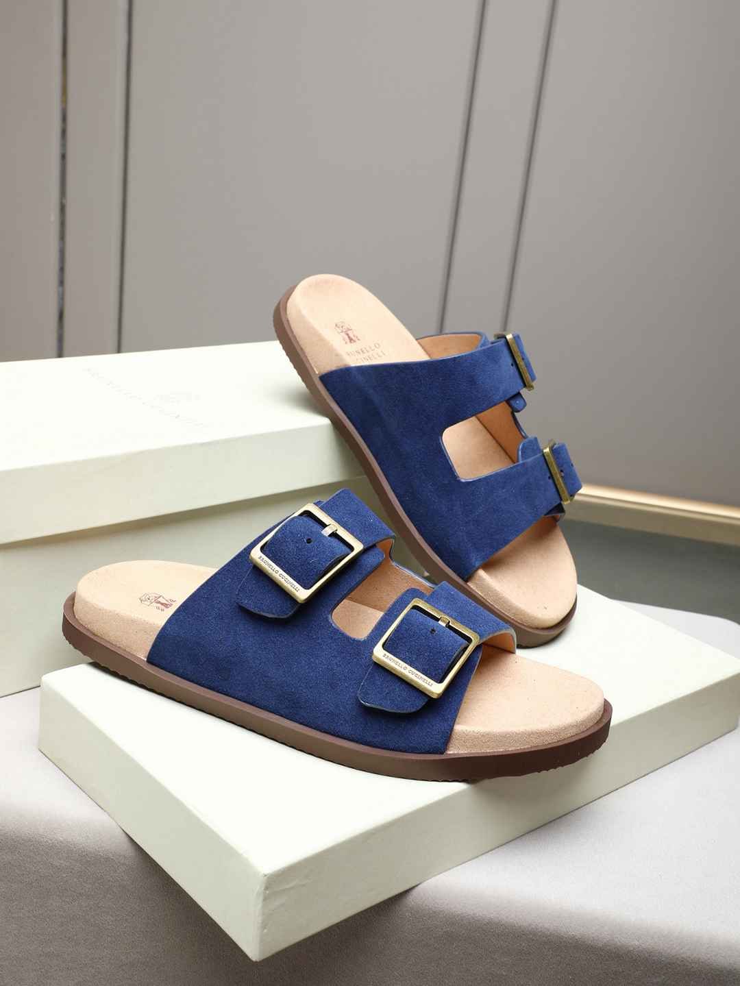 Brunello Cucinelli Men’s Brunello Cucinelli Slides Colorway 8 1308190-8