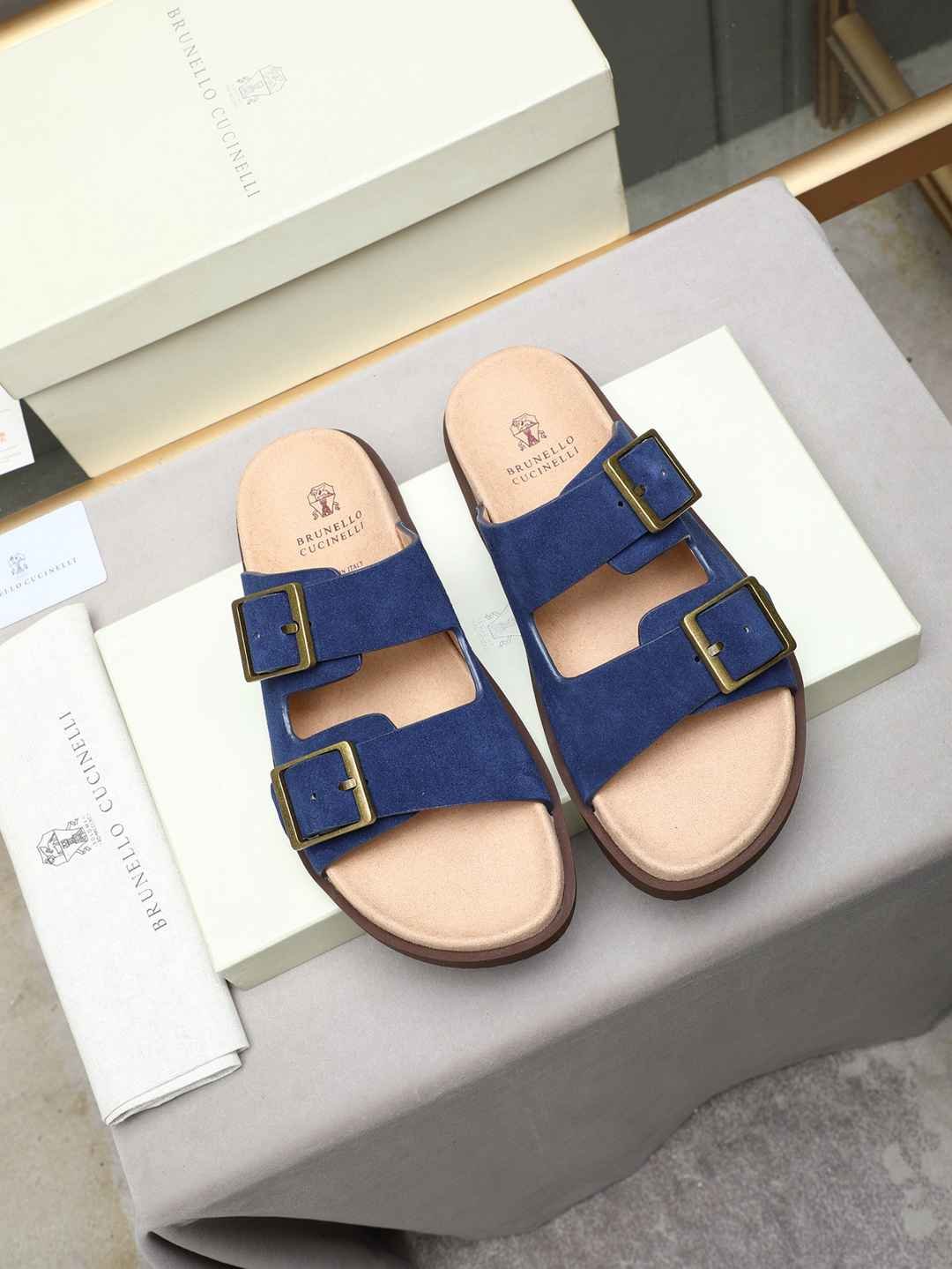 Brunello Cucinelli Men’s Brunello Cucinelli Slides Colorway 8 1308190-8