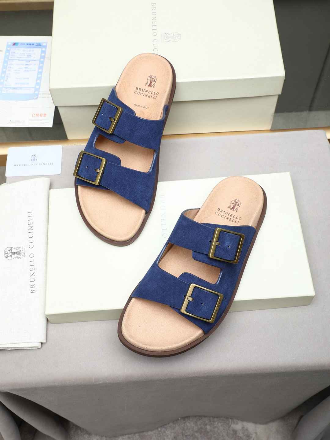 Brunello Cucinelli Men’s Brunello Cucinelli Slides Colorway 8 1308190-8