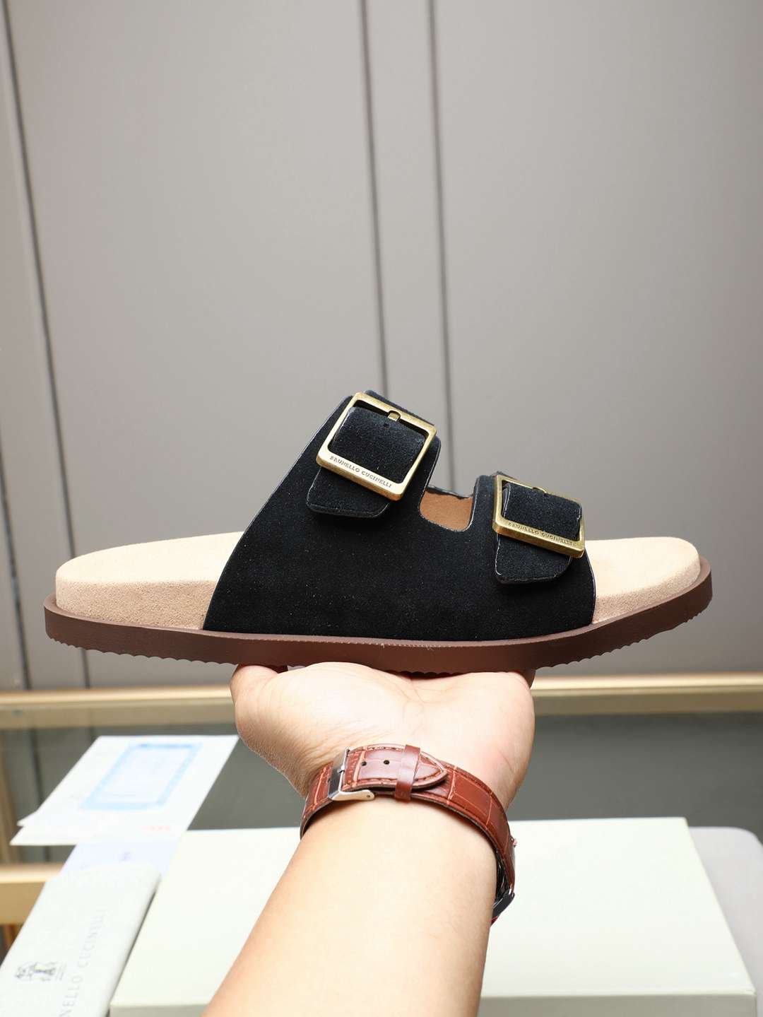 Brunello Cucinelli Men's Brunello Cucinelli Slides Colorway 7 1308190-7