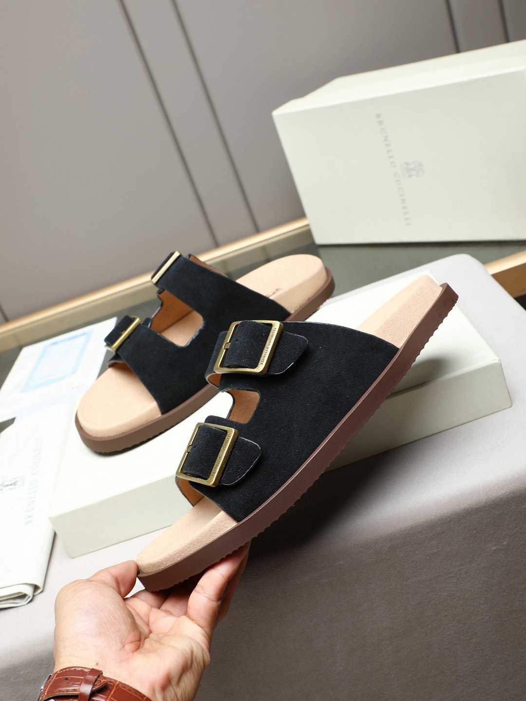 Brunello Cucinelli Men’s Brunello Cucinelli Slides Colorway 7 1308190-7