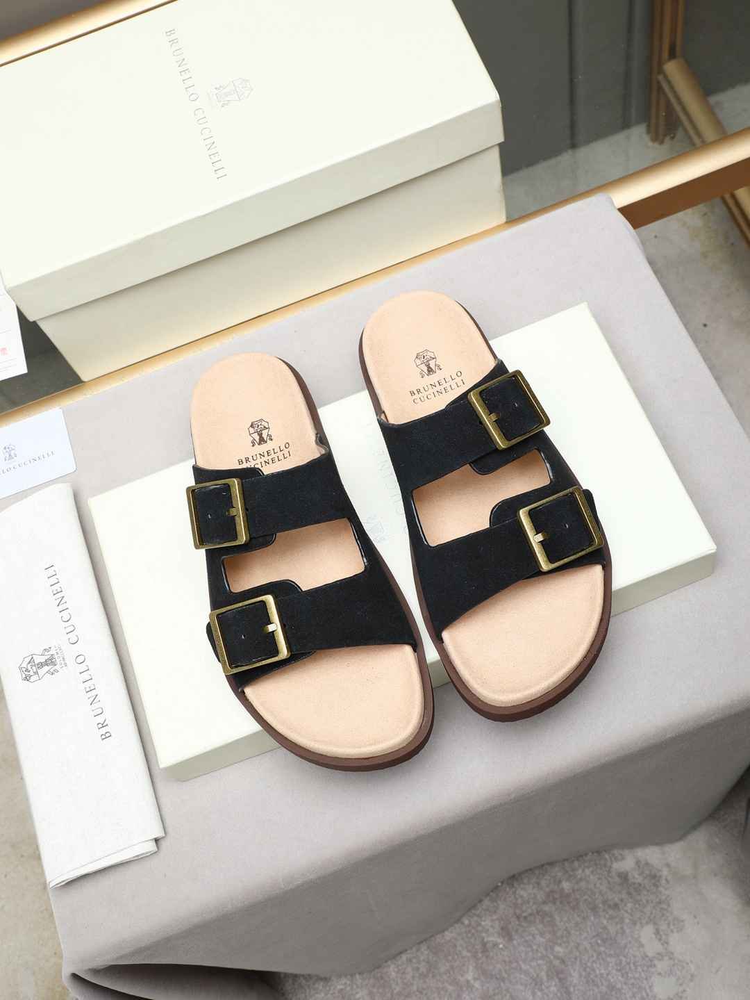 Brunello Cucinelli Men’s Brunello Cucinelli Slides Colorway 7 1308190-7