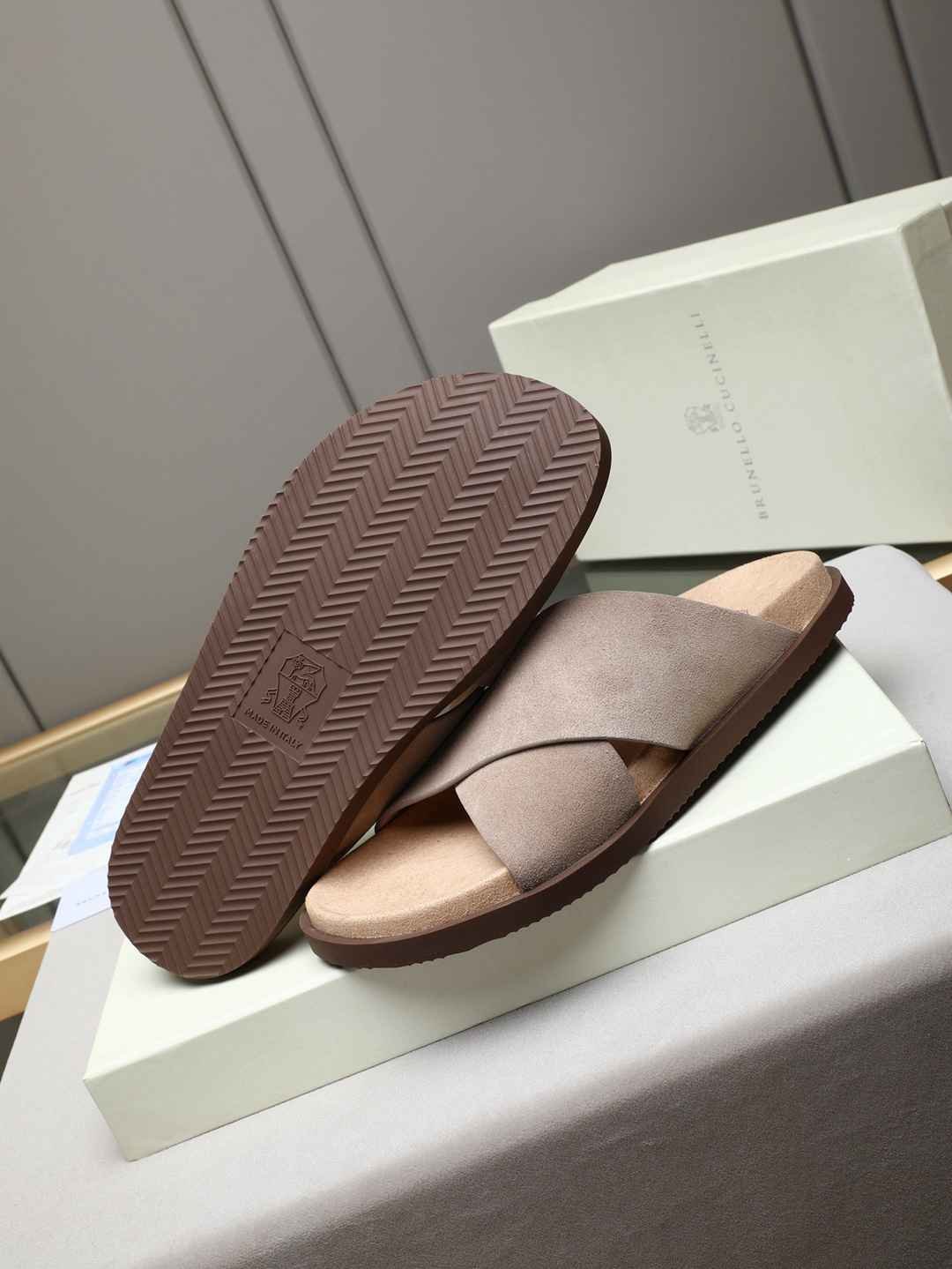 Brunello Cucinelli Men’s Brunello Cucinelli Slides Colorway 29 1308180-29