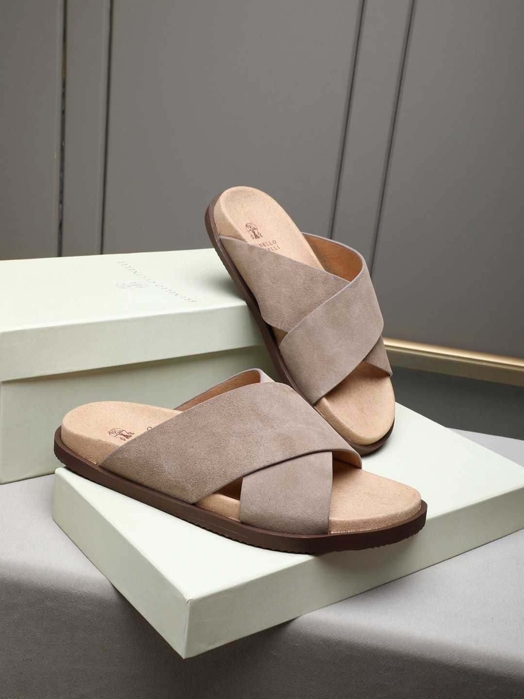 Brunello Cucinelli Men’s Brunello Cucinelli Slides Colorway 29 1308180-29